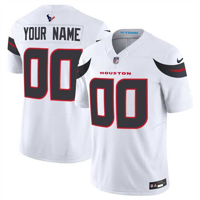 Men%27s Houston Texans Active Player Custom White 2024 Vapor F.U.S.E. Limited Football Stitched Jersey